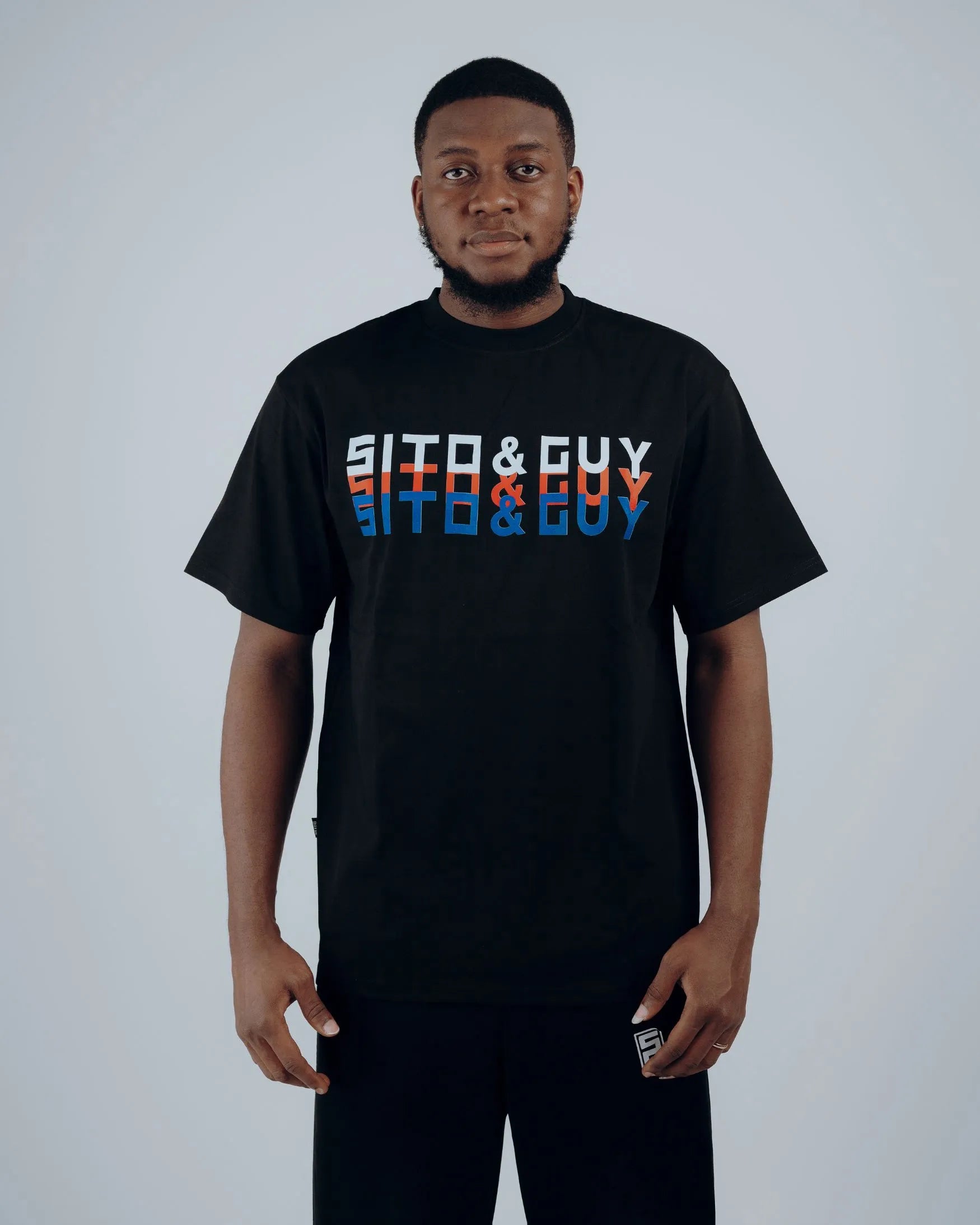 Sito & Guy Triple Echo T-Shirt in Black