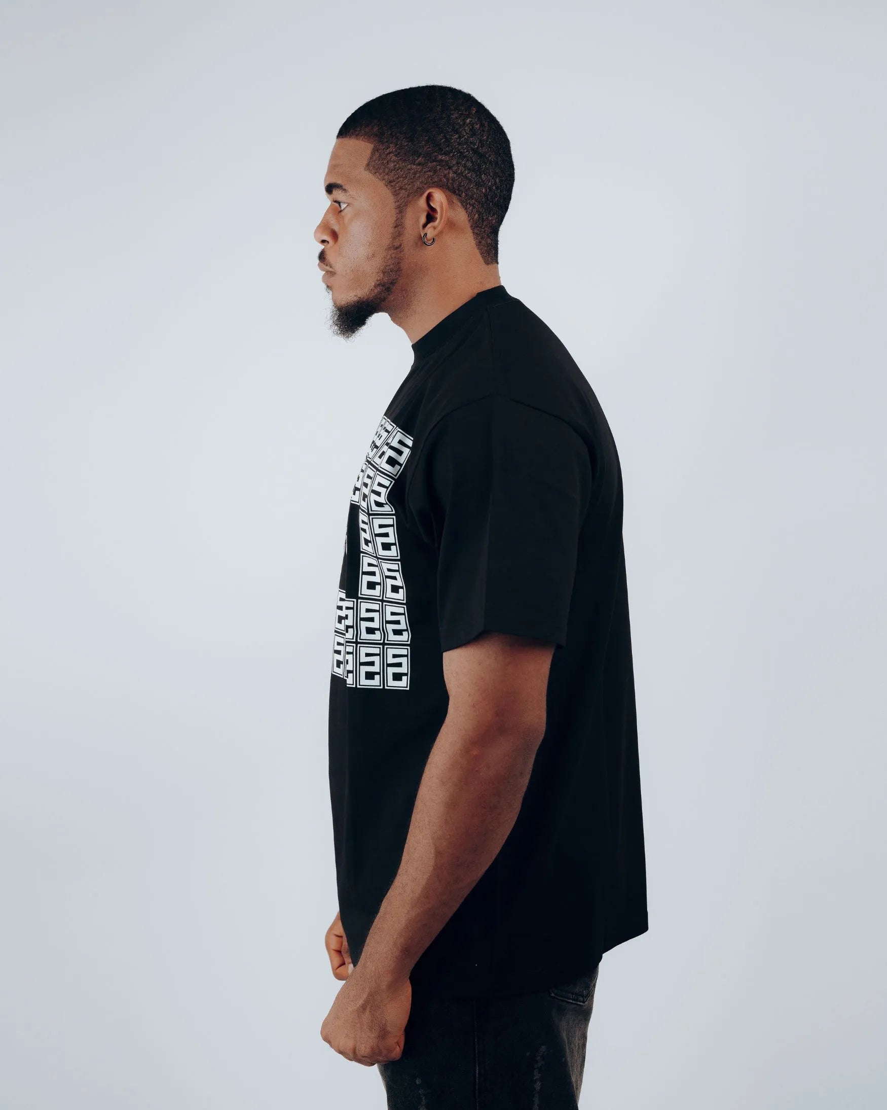 Icon Grid T-Shirt in Black