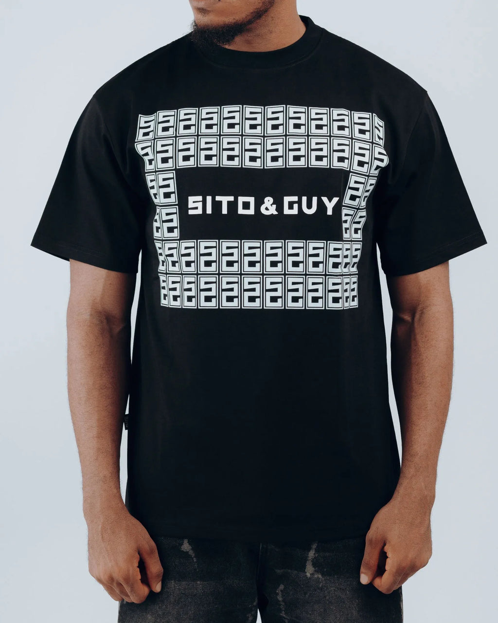 Icon Grid T-Shirt in Black
