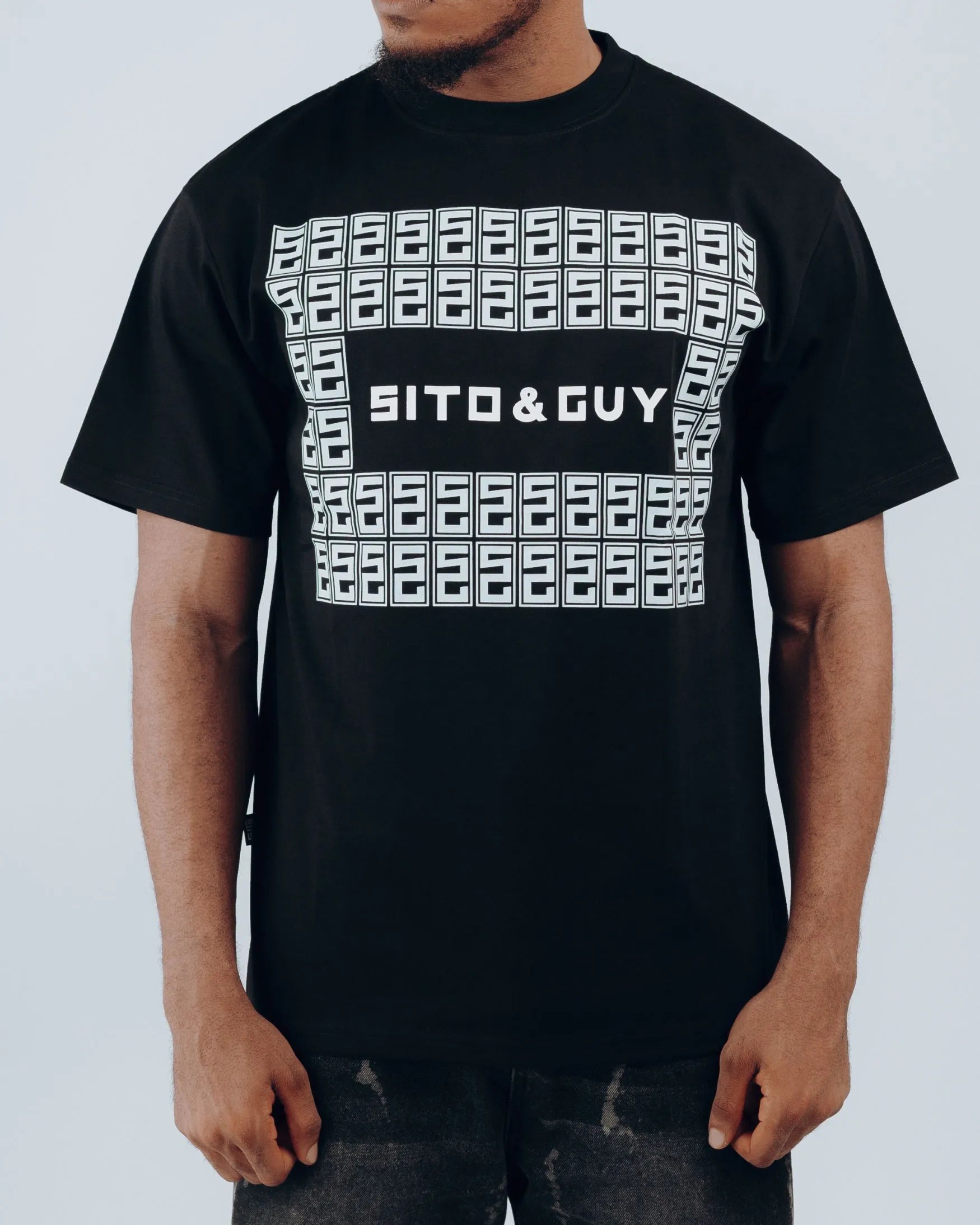 Icon Grid T-Shirt in Black