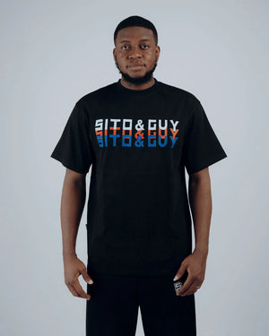 Sito & Guy Triple Echo T-Shirt in Black